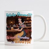 Tazza Tazza Divertente Principessa al Bar con la birra – Regalo ironico per Amica o collega single