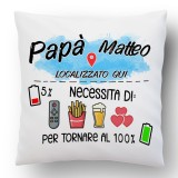 Cuscino regalo Festa del Papà Divertente – Papà Batteria Scarica