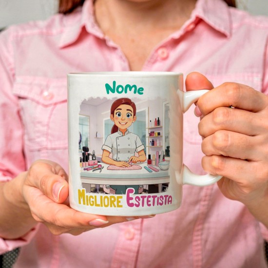 Tazza Estetista Personalizzata con Avatar e Nome – Idea Regalo Originale