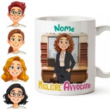 Tazza Avvocata o Notaia Personalizzata con Avatar e Nome – Idea Regalo Studio Legale