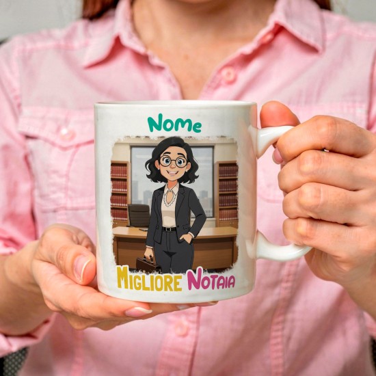 Tazza Avvocata o Notaia Personalizzata con Avatar e Nome – Idea Regalo Studio Legale