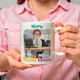 Tazza Segretaria o Impiegata Personalizzata con Avatar e Nome – Idea Regalo Ufficio