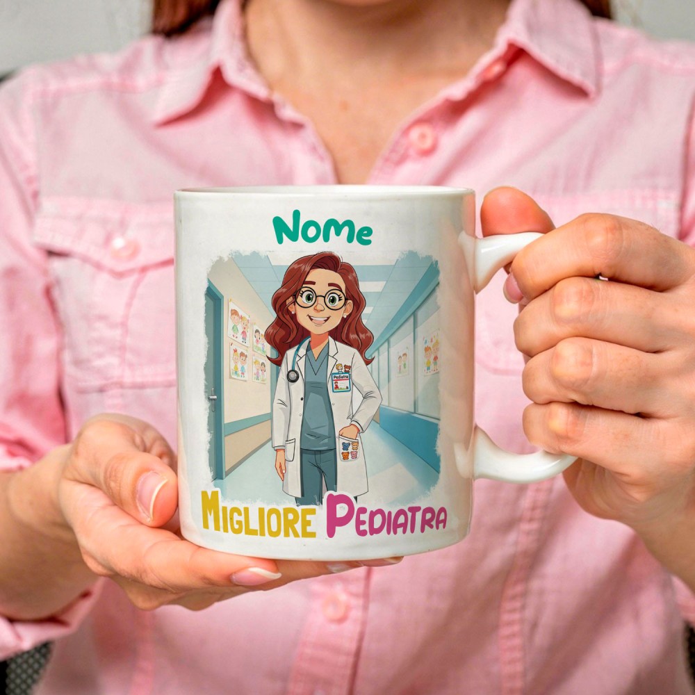 Tazza Pediatra Personalizzata con Avatar e Nome – Idea Regalo Originale