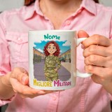 Tazza Donna Militare Personalizzata con Avatar e Nome – Idea Regalo Originale
