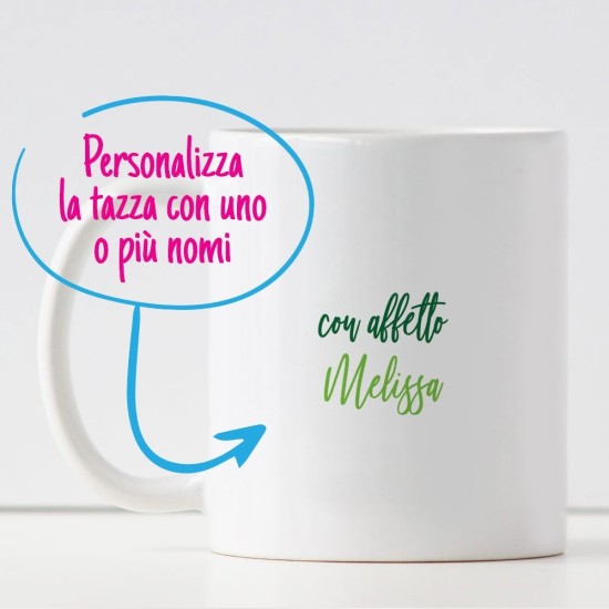 Tazza personalizzata "Mamma 100% naturale (senza olio di palma)"