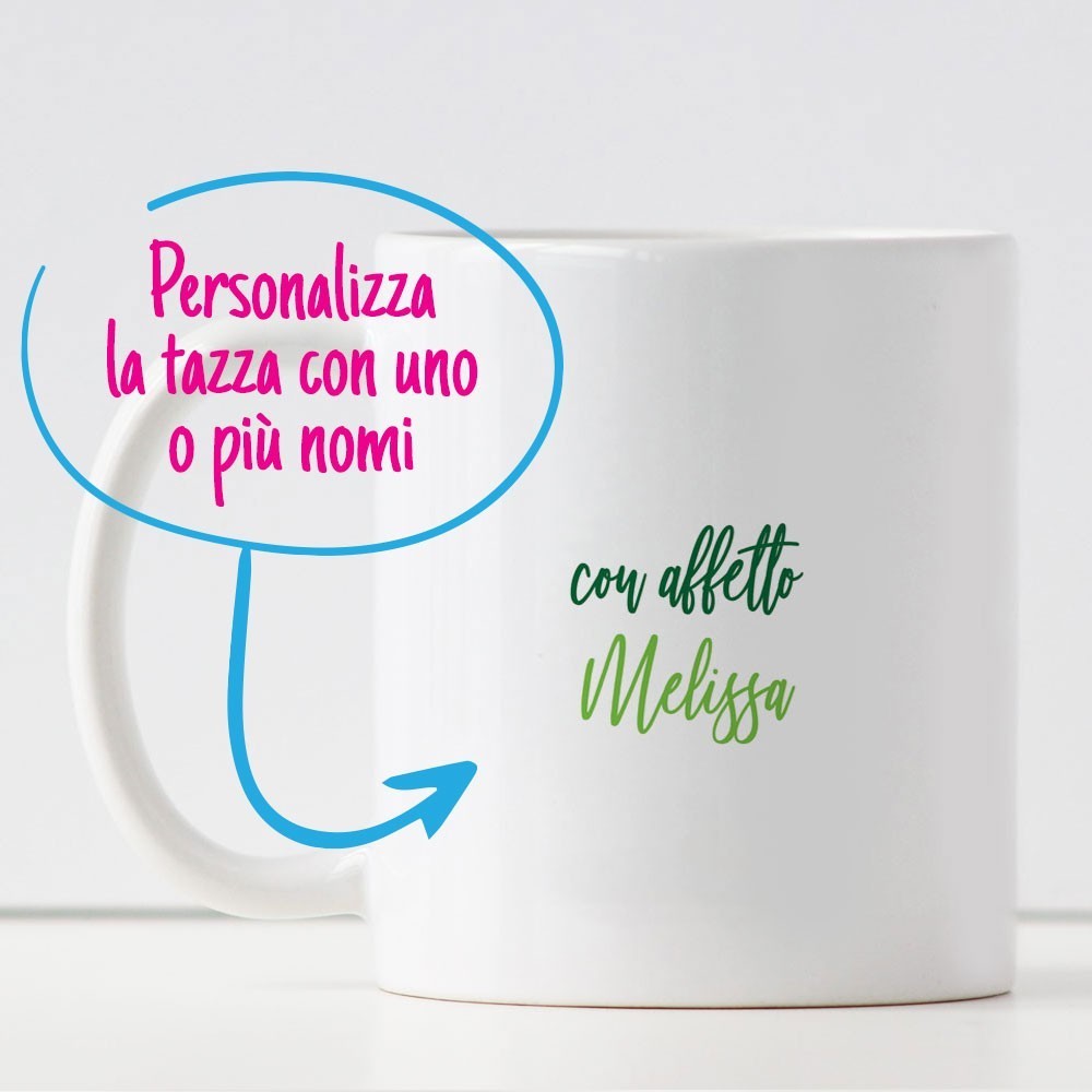 Tazza personalizzata "Mamma 100% naturale (senza olio di palma)"
