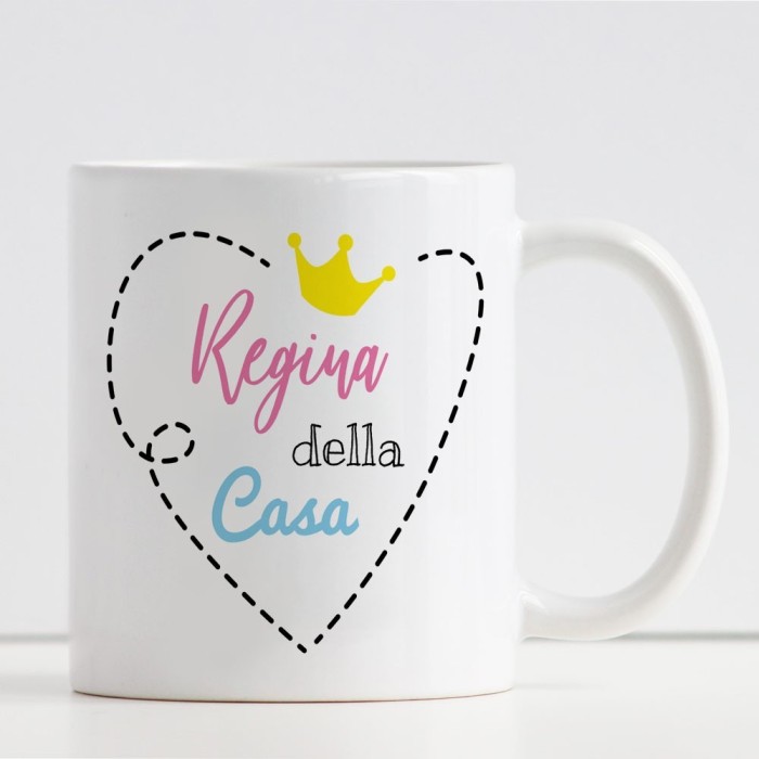 tazza personalizzata mamma "Regina della casa" e nome