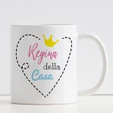 tazza personalizzata mamma "Regina della casa" e nome