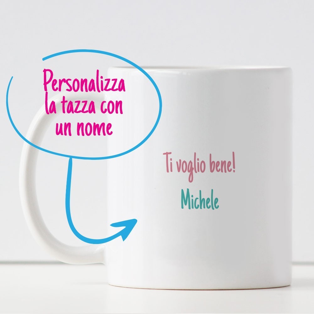 Tazza personalizzata per la mamma "Solo tu mi dai tutto senza chiedermi nulla in cambio"