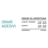 Orari di apertura adesivi per vetrina