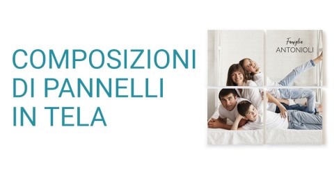 Composizioni di quadri in tela canvas a pannelli