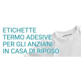 Etichette Termo-Adesive per vestiti nelle case di cura/riposo o studi medici